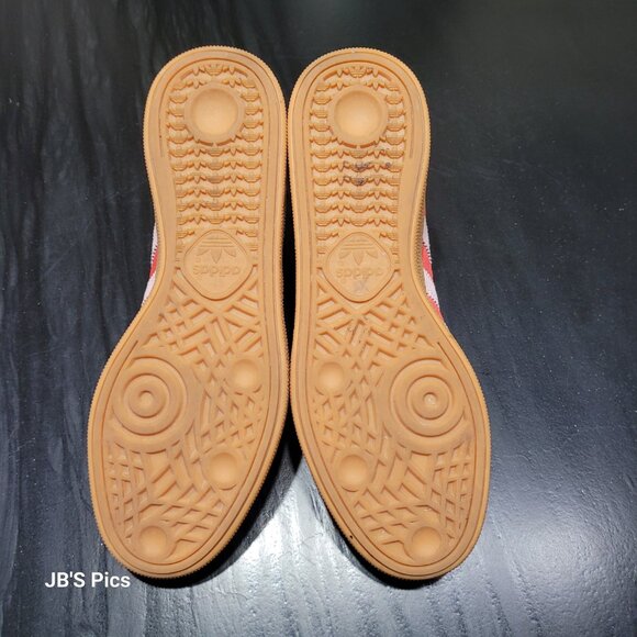 Adidas Spezial Handball Originals W Size 8.5 Red Clear Pink & Gum Sole Sneakers - Picture 10 of 16